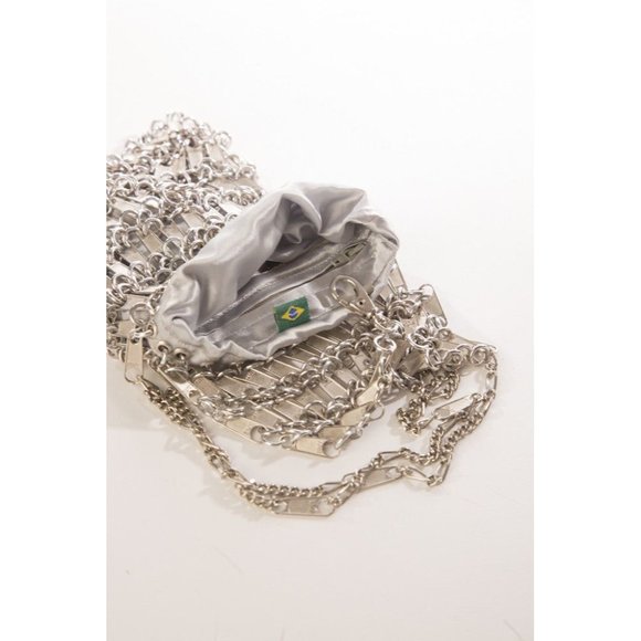 Neide Ambrosio Zipper Metal Chain Mail Bag Handcrafted in Brazil - Picture 8 of 11